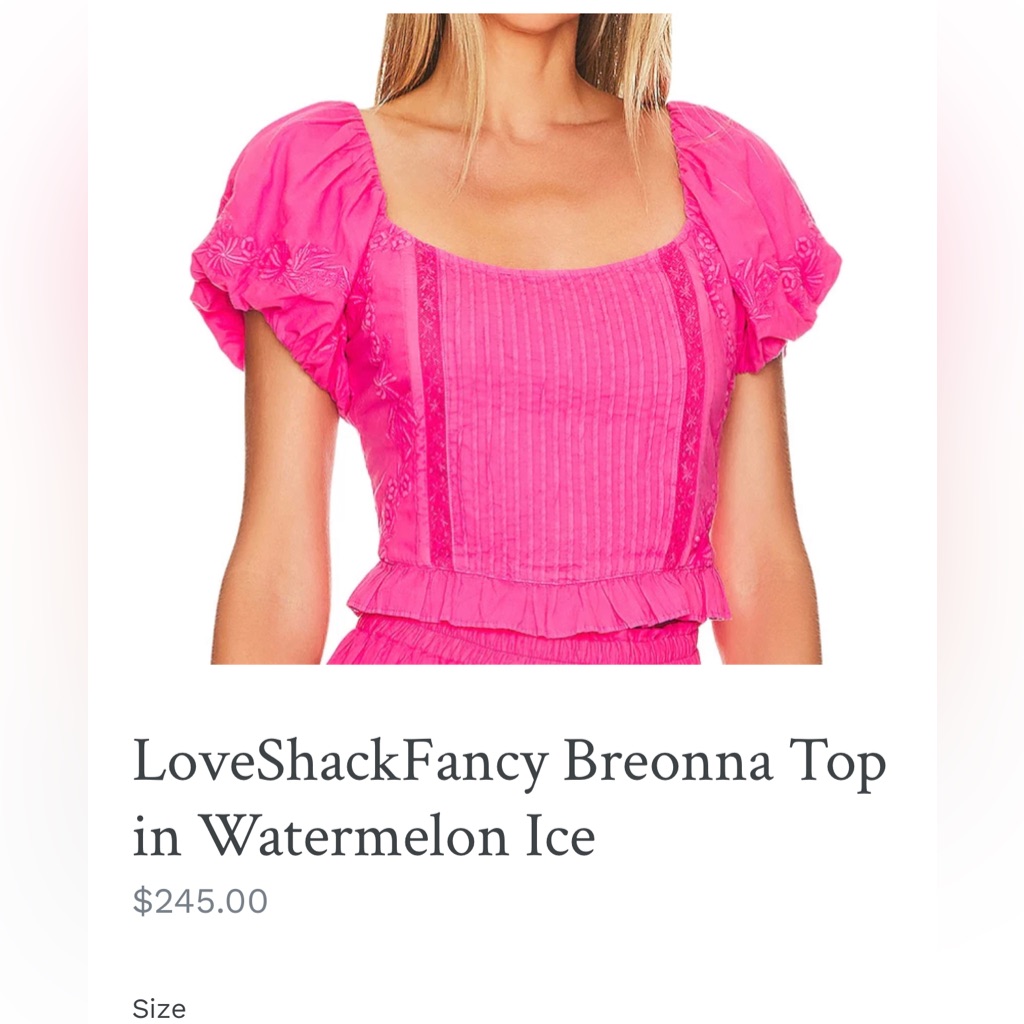 Loveshack Fancy Breonna Too Hot Pink 0